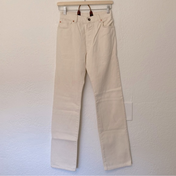 NWT Peppino Peppino Free People Type 18 Slim Ecru Selvege Denim Jeans, Size 25 - Picture 3 of 10